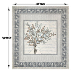 Heart Home Double Bedsheet with 2 Pillow Covers | 160 TC Premium Cotton Bedsheet for Double Bed | Bedsheet for Living Room-Home & Hotels | Photo Frame Tree | 100x108 Inch | Blue