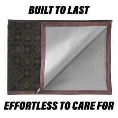 Heart Home Food Mat | Bedsheet Protector for Home | Bed Server Food Mat | Bed Server Mat | Rexine Circle Mattress Protector for Home | Food Mat for Kids | Brown