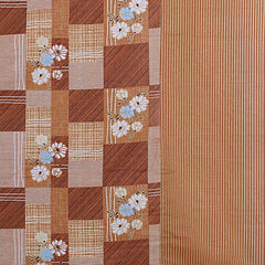 Kuber Industries Double Bedsheet|Cotton 120 TC Luxury Printed Soft & Lightweight Bedsheet with 2 Pillow Covers (Brown) (Pack of 3)