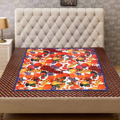 Heart Home Fruits Design PVC Reversible Food Mat Mattress Protector Bed Server (Red & Blue) CTHH05003