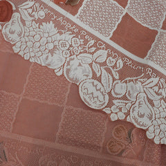 Kuber Industries Fruit Print Cotton 4 Seater Rectangular Dining Table Cover, Maroon-Kubmart11609, Standard