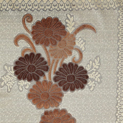 Kuber Industries Center rectangular Table Cover|Cotton Center Table Cover for Living Room|Table Cloth for 4 Seater|BROWN