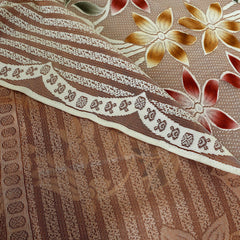 Kuber Industries Fruit Print Cotton Table Cover for Dining Table and 6 Seater Dining Table, Brown- (KUBMART011618), Standard