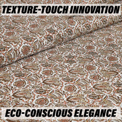 Heart Home Double Bedsheet with 2 Pillow Covers | 160 TC Premium Cotton Bedsheet for Double Bed | Bedsheet for Living Room-Home & Hotels | Dezier Bell Print | 90x108 Inch | Cream