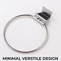 Kuber Industries Stainless Steel Towel Hanger for Bathroom|Easy DIY Installation|Bathroom Accessories for Modern Homes|Multipurpose Napkin Holder For Bathroom & Kitchen|ZT-3121|Silver