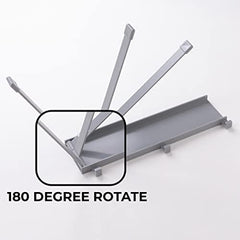 Kuber Industries Towel Holder Set|3 180 Degree Rotation Bars|Premium Quality PP|Self-Adhesive DIY Installation|Multi-Purpose Bathroom & Kitchen Towel Holder|Minimalist Bathroom Accessories|A3027|Grey