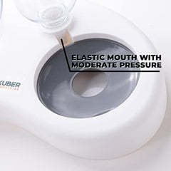 Kuber Industries Animal Feeding Plastic 2 in 1 Pet Bowls | Cat & Dog Bowl | Small/Medium Size Pet Feeding Bowl | Non-Toxic & 100% Safe for Pets (Pack of 1) | Grey