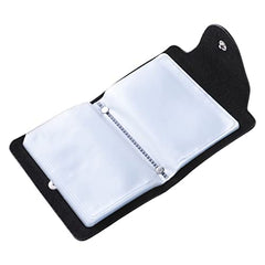 Kuber Industries Wallet for Women/Men | Card Holder for Men & Women | Leather Wallet for ID, Visiting Card, Business Card, ATM Card Holder | Slim Wallet | Butten Closure, Black