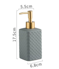 Heart Home Bathroom Accessories Set | Ceramic Bathroom Tooth Brush Holder | Bathroom Soap Holder Dish | Kitchen Soap Dispenser 350 ML | Water Cup 340 ML | ZX062GY-4T | Set of 4 | Gray