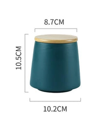 Heart Home Ceramic Jar | Food Storage Jar | Kitchen Storage Jar | Round Jar for Home | Sugar Storage Jar | Airtight Bamboo Lid | YX04-3-GN | 3 Piece Set | 500 | 700 | 850 ML | Green