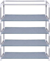 Homestic Shoe Rack|Non-Woven 4 Shelves Shelf|Foldable Storage Rack Organizer for Shoe, Books (Grey)