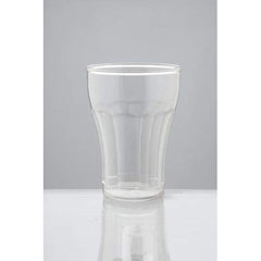 Kuber Industries Stylish Design Plastic 24 Pieces Unbreakable Drinking Water Glass Set 200 Ml (Transparent)-CTKTC14018