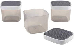 Kuber Industries 3 Piece Plastic Multipurpose Storage Container Set, Grey, Standard (CTKTC02292)