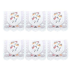 Kuber Industries Flower Cotton 2 Piece 3 Seater Sofa Cover - CTKTC028689 (Beige, Cream, Standard)