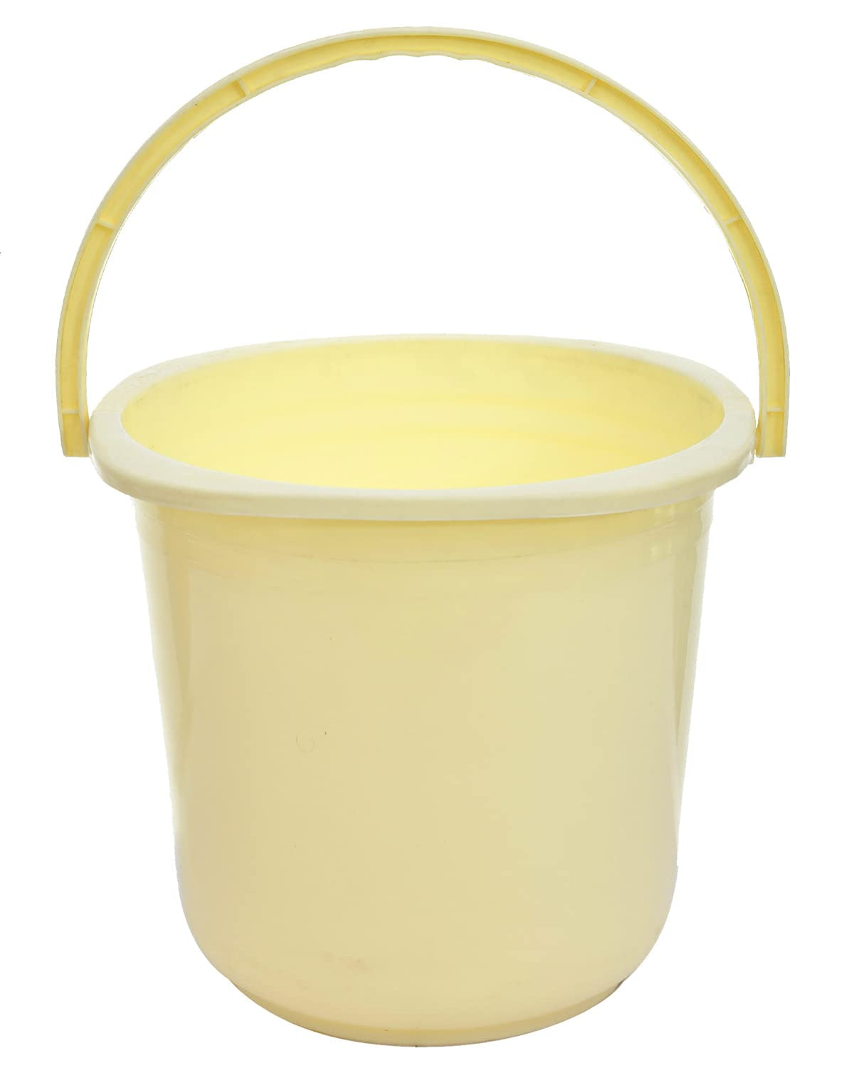 Kuber Industries Square Multipurposes Plastic Bucket For Bathing|Home Cleaning & Storage Purpose|Size 31 x 31 x 31 CM|Capicity 16Ltr. (Cream)-47KM01189