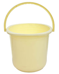 Kuber Industries Square Multipurposes Plastic Bucket For Bathing|Home Cleaning & Storage Purpose|Size 31 x 31 x 31 CM|Capicity 16Ltr. (Cream)-47KM01189