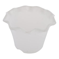 Kuber Industries Blossom Flower Pot|Durable Plastic Flower Pots|Planters for Home Décor|Garden|Living Room|Balcony|Pack of 2 (White & Yellow)