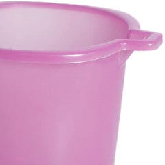 Heart Home Tranasparent Small Multiuses Lightweight, Unbreakable Strong Plastic Bathroom Mug, 1 Litre- Pack of 4 (Pink)-50HH0812