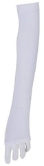 Kuber Industries Unisex Cotton Full Hand Arm Sleeves Gloves Set|Sunlight Protection|Soft & Comfortable Fabric|Size 64 X 10 Cm, Set Of 2 Piece (Cream), Pack of 1
