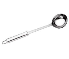 Kuber Industries Stainless Steel Soup Ladle with Long Handle and Ample Bowl Capacity Perfect for Stirring, Serving Soups and More (Silver), Standard