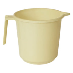 Kuber Industries Plastic Lightweight, Unbreakable Bathroom Mug 1.5 Litre (Cream, Pack of 3)