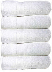 Kuber Industries 5 Piece 500 GSM Cotton Bath Towel Set - White,KITOWEL021