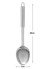 Heart Home Spoon|Stainless Steel Cooking Spoon|Serving Spoon|Kitchen Spoon|Nonstick Chamach for Kitchen|7 cm|Pack of 3 (Silver)