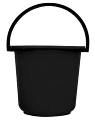 Kuber Industries Square Multipurposes Plastic Bucket For Bathing Home Cleaning & Storage Purpose, 16Ltr. (Black)-47KM01185