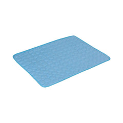 Urbane Home Rectangular Dog & Cat Bed|Premium Cool Ice Silk with Polyester With Bottom Mesh|Multi-Utility Self-Cooling Pad For Dog & Cat|Light-weight & Durable Dog Bed|ZQCJ001B-M|Blue