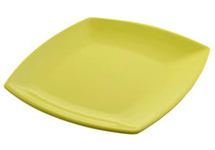 Heart Home Set of 12 Square Plastic Dinner Plates Sets (Green)