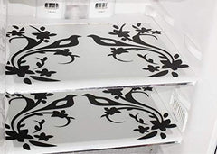 Kuber Industries Birds Design 6 Piece PVC Refrigerator Mat Set - Multicolour