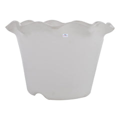 Heart Home Blossom Flower Pot|Durable Plastic Flower Pots|Planters for Home Décor|Garden|Living Room|Balcony|Pack of 3 (White)