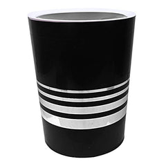 Heart Home Plastic Swing Lid Garbage Waste Dustbin, 5 Liters (Black) - (CTHH016338)
