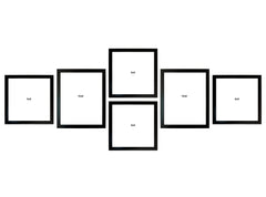 Kuber Industries Collage Photo Frame For Living Room, Wall Set of 6 (Black) Size: 8x8-4 Pc., 8x10-2 Pc.