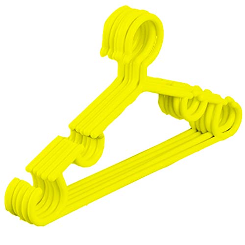 Kuber Industries Exclusive Plastic 5 Pieces Baby Hanger Set for Wardrobe (Yellow) -CTLTC39141