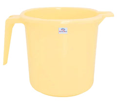Heart Home Square Large Plastic Bathroom Mug, 2 Litre- Pack of 3 (Cream)-50HH0845