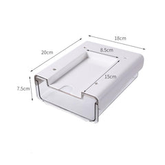 Kuber Industries Bottom Layer Small Drawer Storage Box|Plastic Cabinet Box For Storage|White