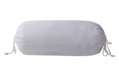 Kuber Industries Linning Design Soft & Luxurious Decorative Cotton Bolster Cover- Set of 4, 16"x32" (White)-44KM0168