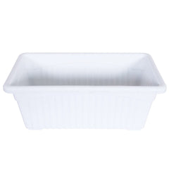 Kuber Industries Rectangular Jupiter Plastic Window Pot|Flower Planter for Home & Balcony,Garden 14 Inches Pack of 5 (White)
