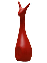 Kuber Industries Ceramic Figurines Deer Family Showpiece|Deer Set for Home Decor,Abstract Animal Statue (Black,Red,White)