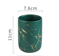 Homestic Toothbrush Holder | Toothbrush Holder with Metal Tray | Counter Top Toothbrush Holder | Bathroom for Wash Basin | ZX011BG-2T | Pack of 2 | Blue & Green