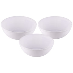 Kuber Industries Bowls|Plastic Dishwasher Safe Bowl|Serving Bowls|Bowls for Kitchen|Microwave Safe Bowls for Salad|Soup|Pasta|1500 ML|Pack of 3 (White)