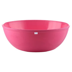 Heart Home Bowls|Plastic Dishwasher Safe Bowl|Multipurpose Serving Bowls|Bowls for Kitchen|Microwave Safe Bowls for Salad|Soup|Pasta|2000 ML|Pack of 6 (Pink)