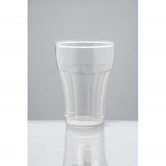 Kuber Industries Stylish Design Plastic 6 Pieces Unbreakable Drinking Water Glass Set 200 Ml (Transparent)-CTKTC14014