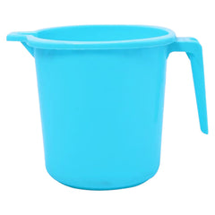 Kuber Industries Multiuses Square Large Lightweight, Unbreakable Strong Plastic Bathroom Mug, 2 Litre- Pack of 2 (Blue)-50KM0838
