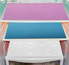 Kuber Industries Circle Design 6 Piece PVC Refrigerator Drawer Mat Set - 19"x13", Multicolour, Polyvinyl Chloride