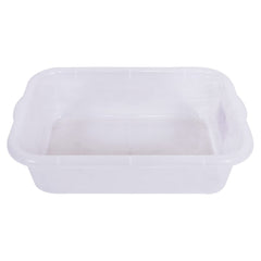 Kuber Industries Exel Tray|Plastic Tray for Storage Organizer|Multipurpose Kitchen Tray|Big Storage Basket Tray (Transparent), Rectangular