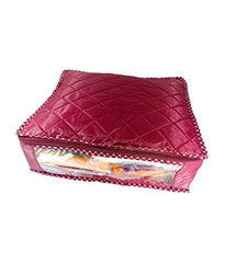 Kuber Industries 10 Piece Rexine Wardrobe Organiser, Maroon (KI3654),Standard