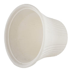 Kuber Industries Sunshine Flower Pot|Durable Plastic Flower Pots|Planters for Home Décor|Garden|Living Room|Balcony|8 Inch (White)