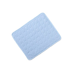 Kuber Industries Rectangular Dog & Cat Bed|Premium Cool Ice Silk with Polyester with Bottom Mesh|Multi-Utility Self-Cooling Pad for Dog & Cat|Light-Weight & Durable Dog Bed|ZQCJ001LB-M|Light Blue